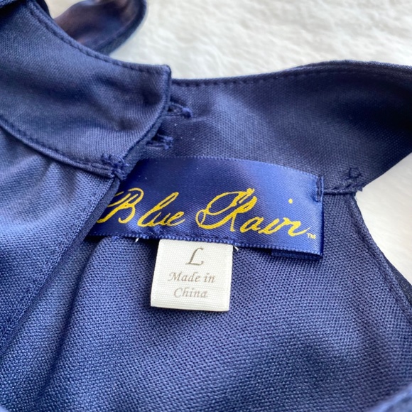 Francesca’s Collection Pearl High Neck Navy Dress in Size Large - Picture 15 of 16